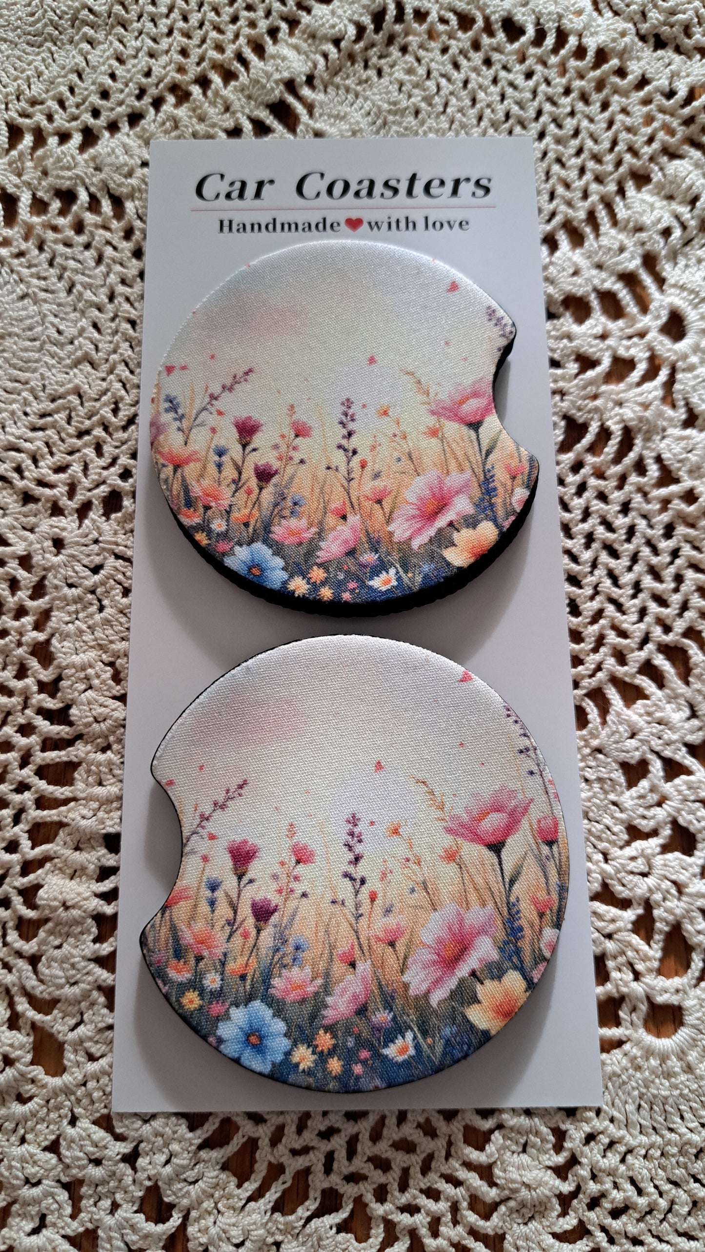 Car Coaster Pastel Wildflowers