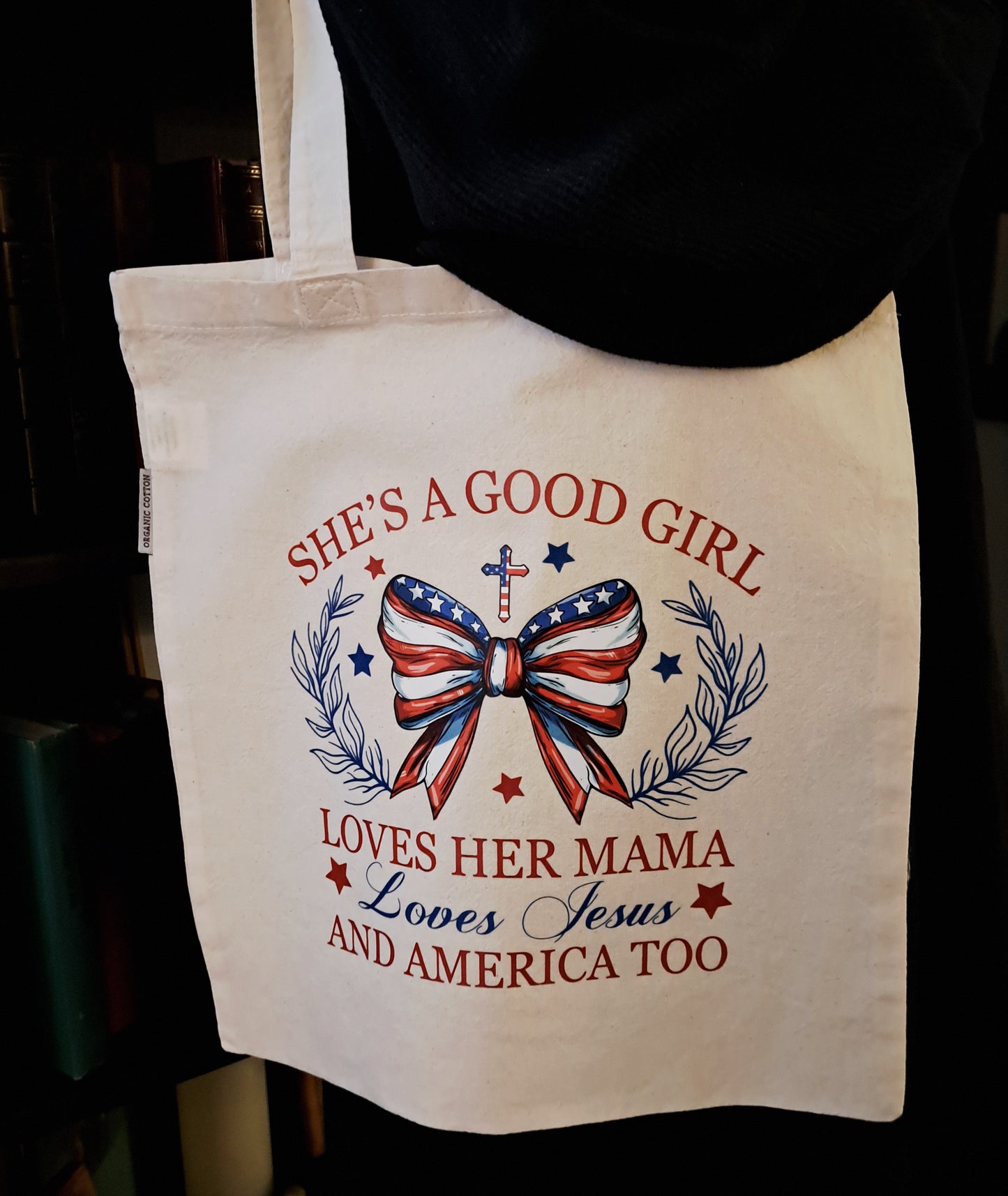 Organic Cotton Tote Bag - American Good Girl