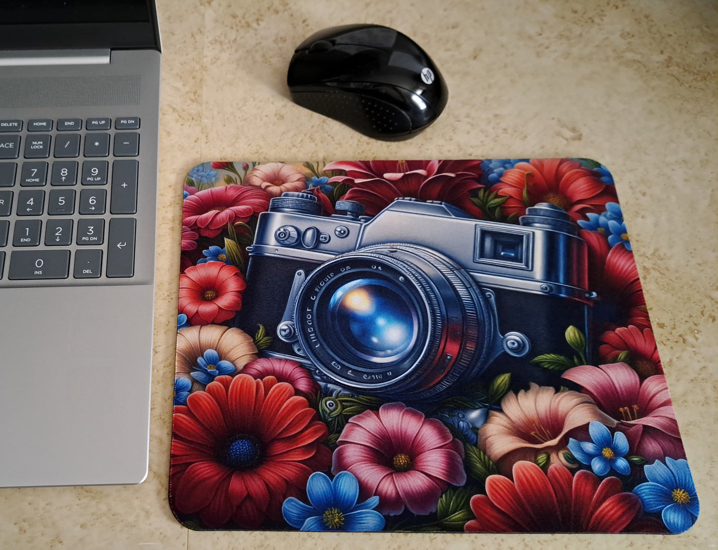Floral Camera Neoprene Pad