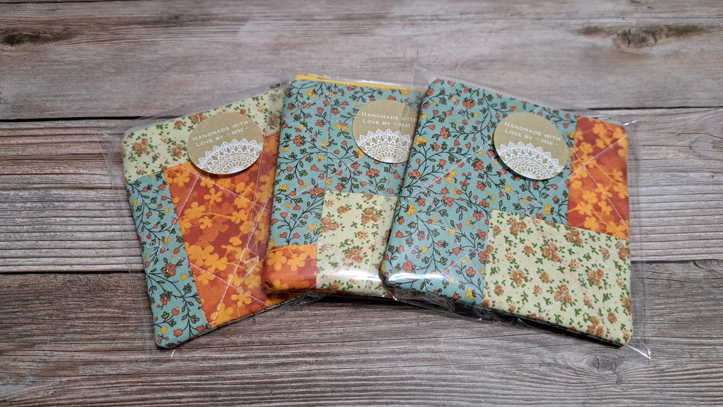 Autumn Patchwork Quilted Zipper Pouch 1