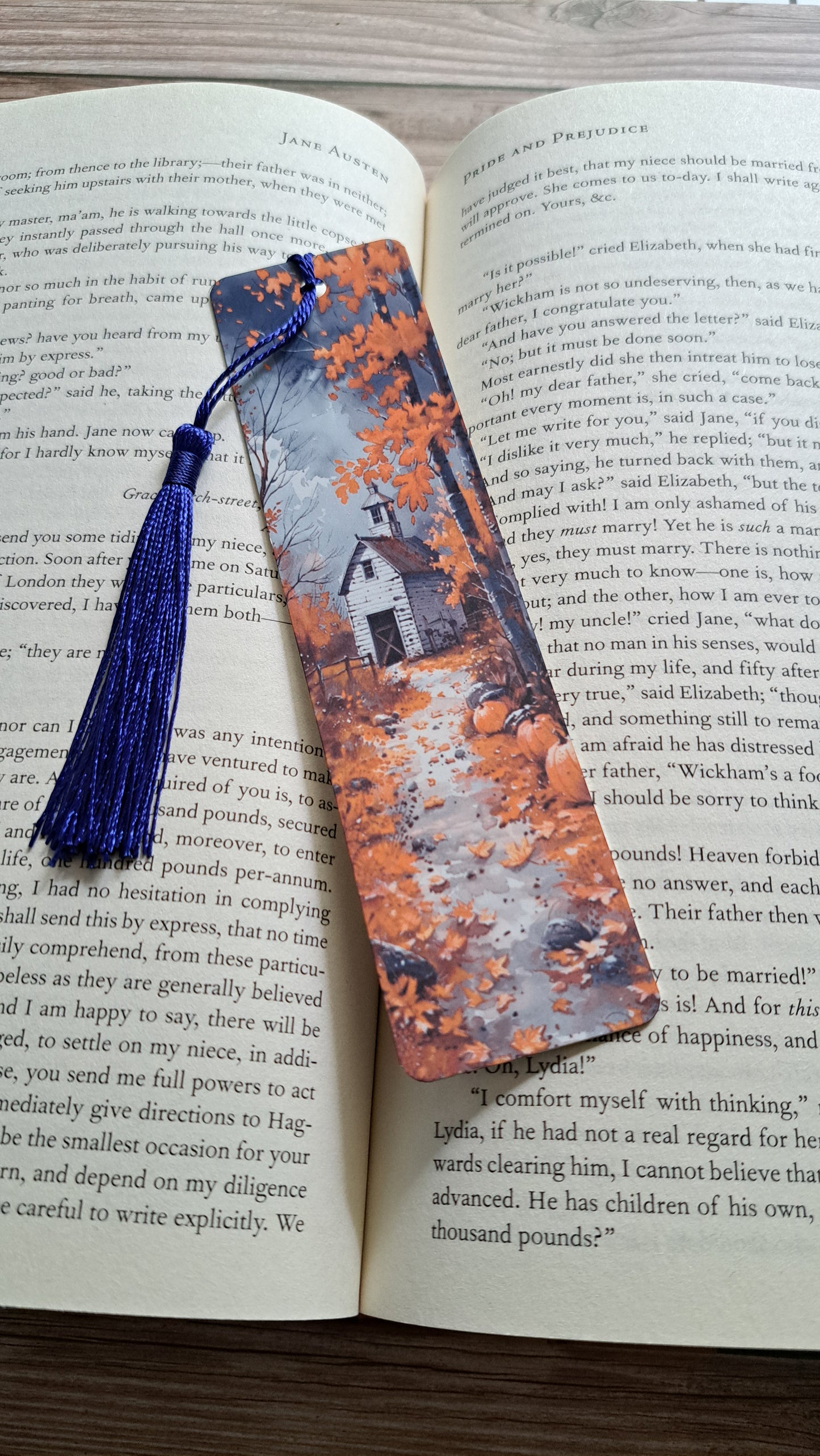 Autumn Scene 11 Page Marker (navy)
