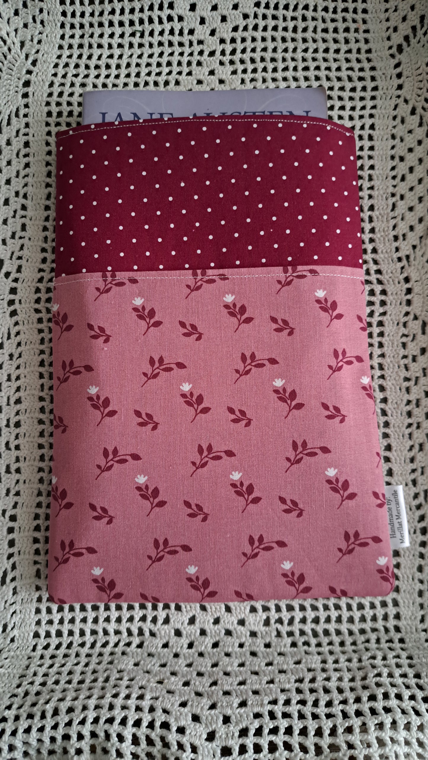 Kindle-Book-Tablet Sleeve Dot, Roses & Daisies