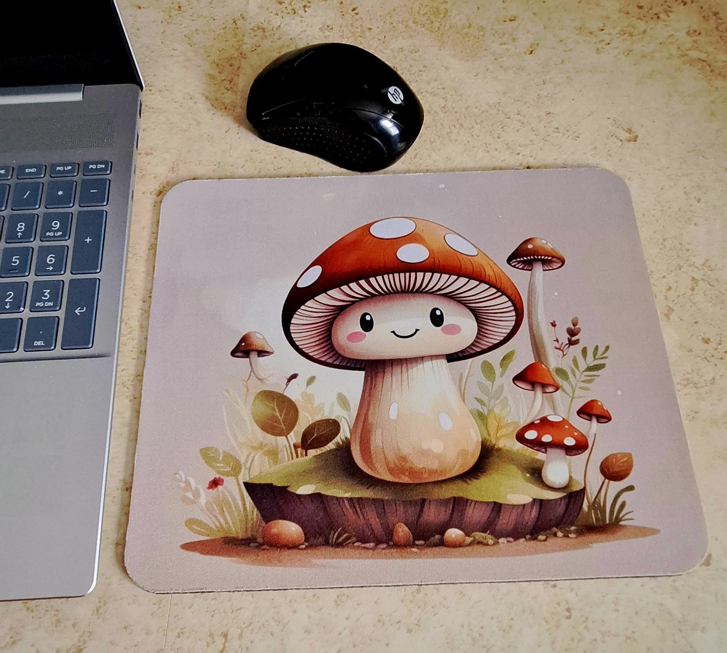 Kawaii Mushroom Neoprene Pad