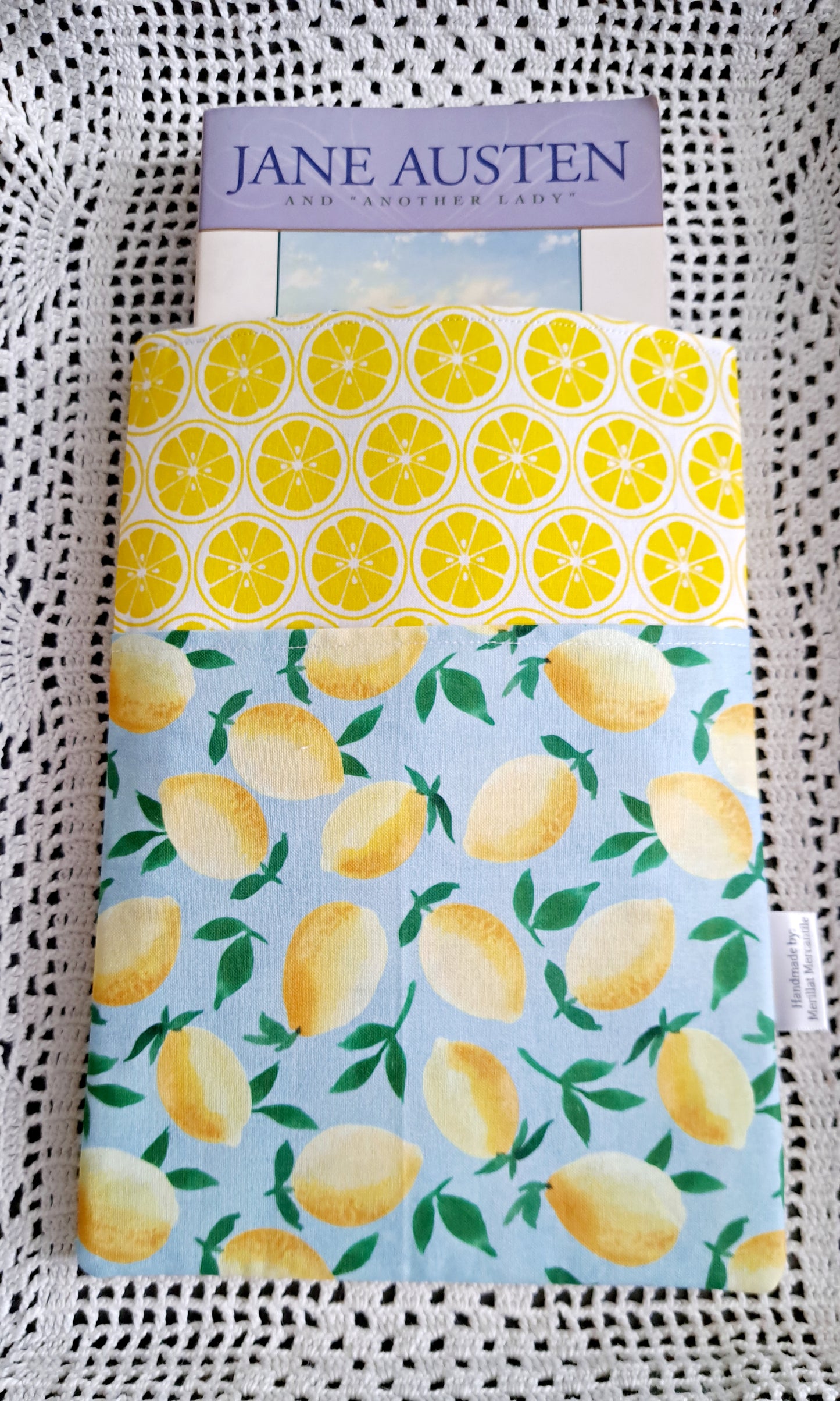 Kindle-Book-Tablet Sleeve Teal Lemons and Floral