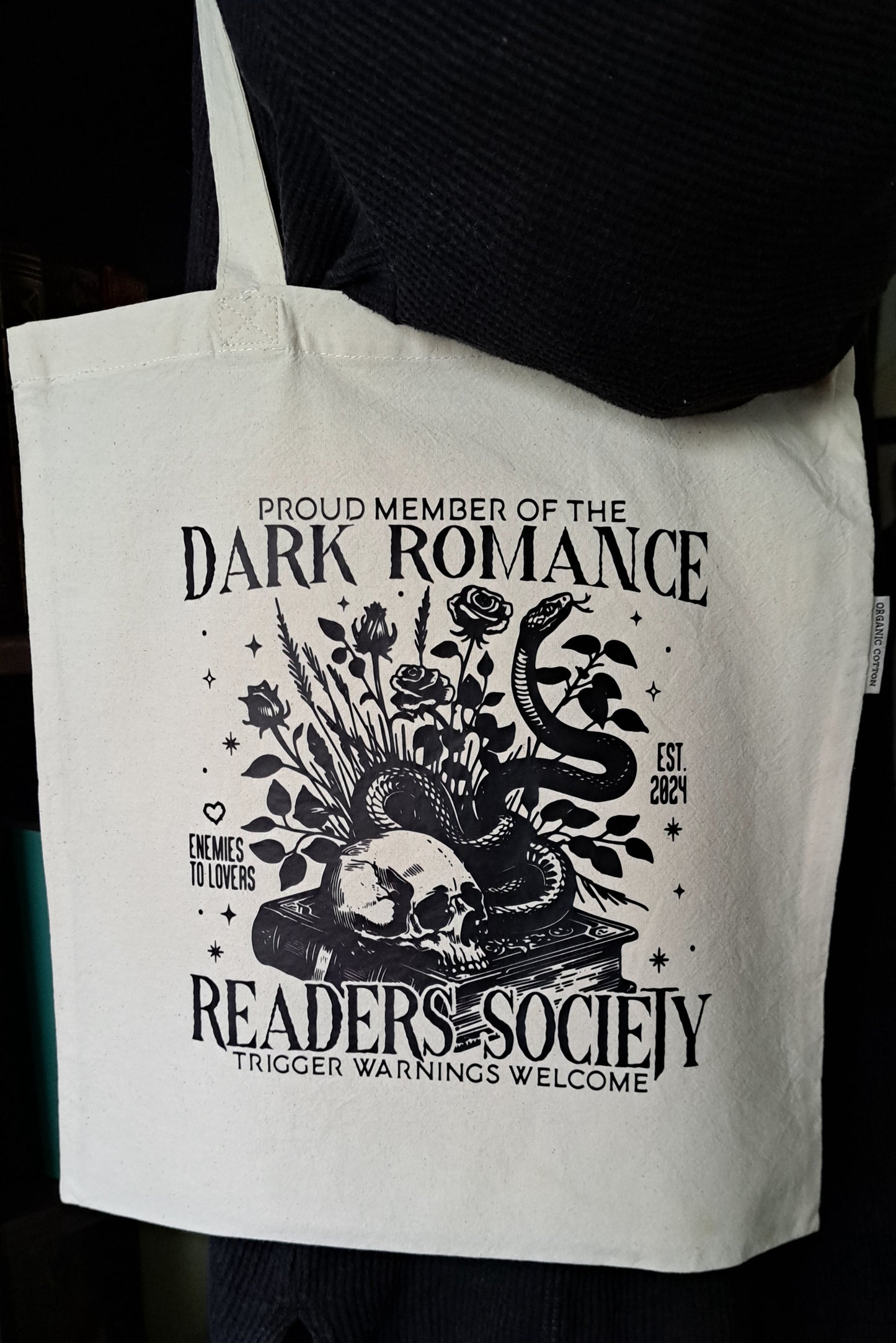 Organic Cotton Tote Bag - Dark Romance