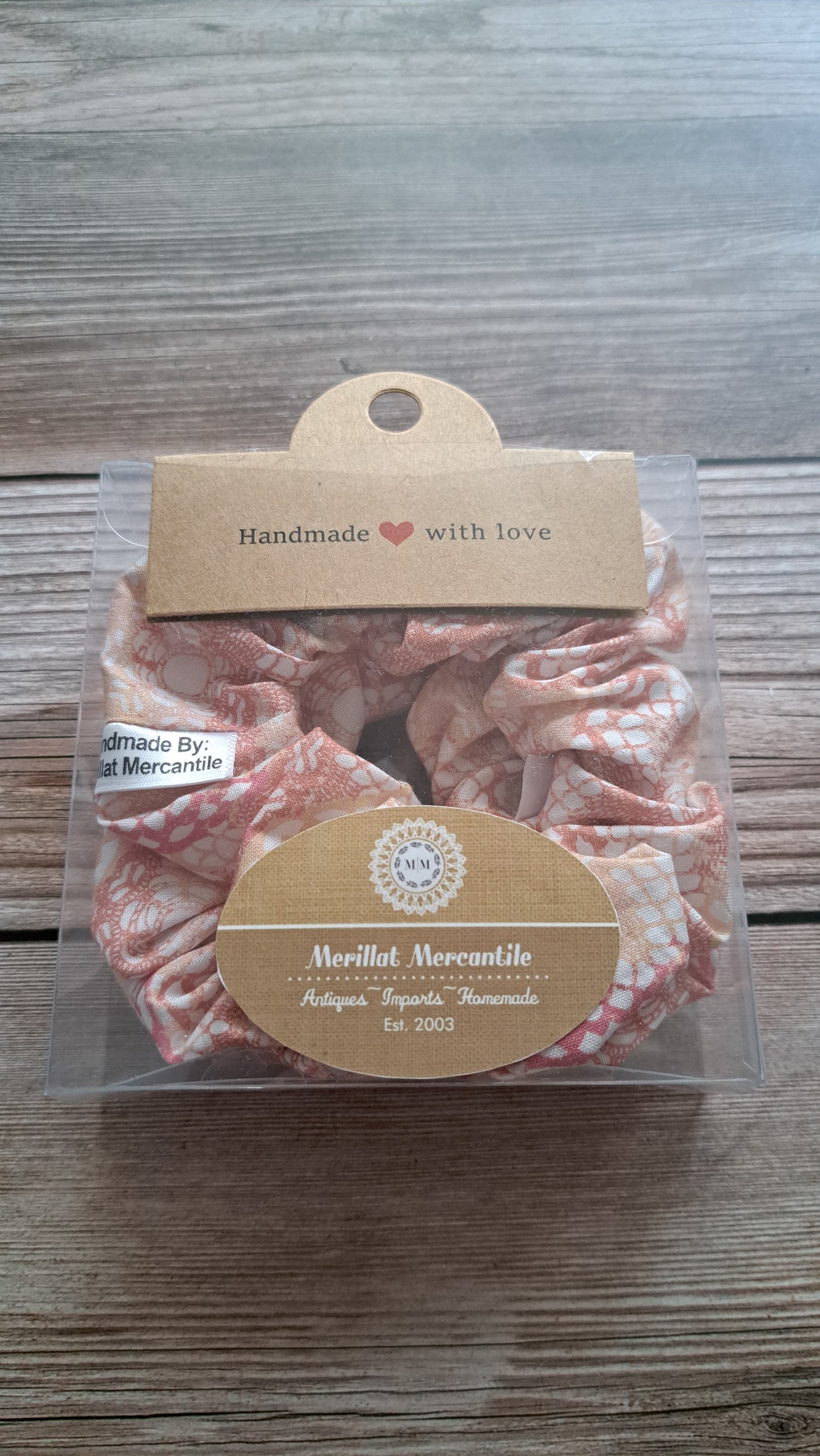 Orange Ombre Geometric Pattern Scrunchie Set of 2