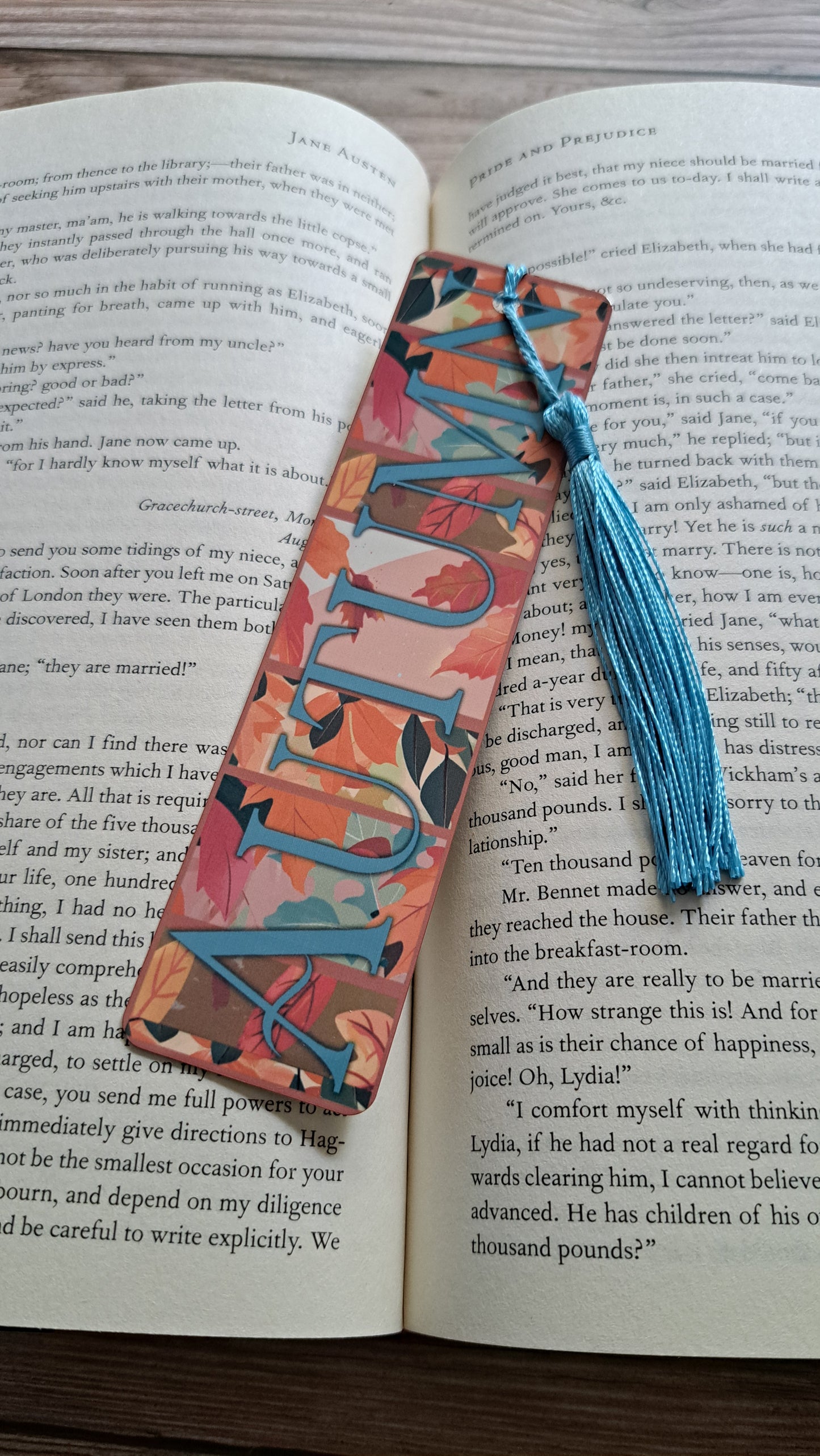Autumn Page Marker (blue/teal)
