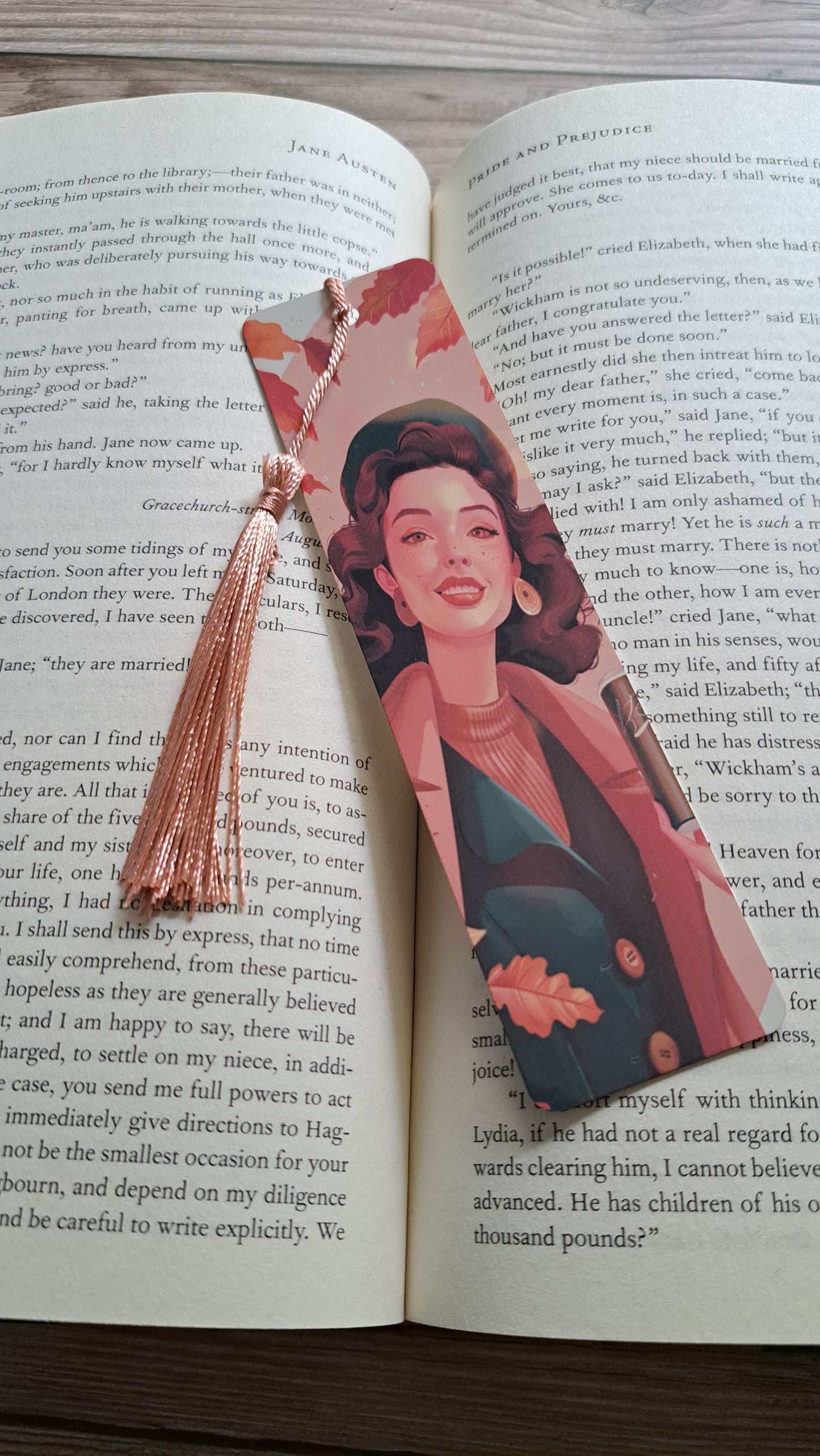 Autumn Girl Page Marker (rose gold)