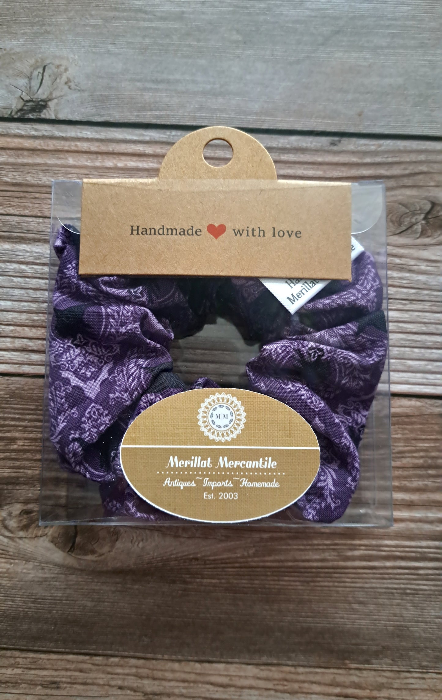 Purple Witch & Bats Scrunchie Set of 2