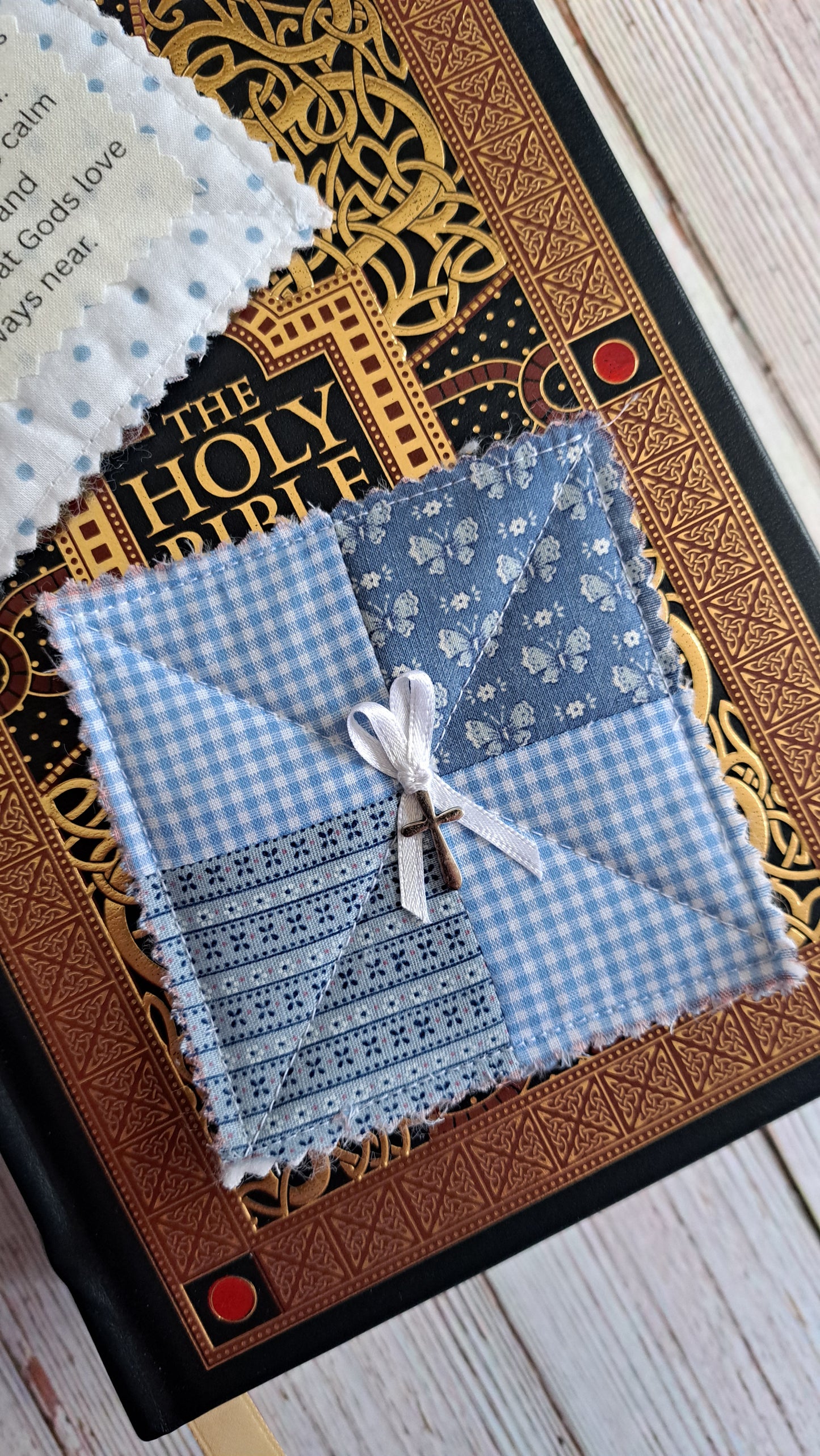 Blue Butterfly Pocket Prayer Quilt