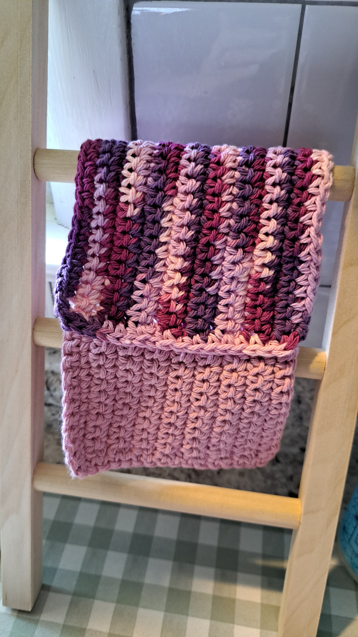 Crochet Dish Cloths (Rose & Berry)