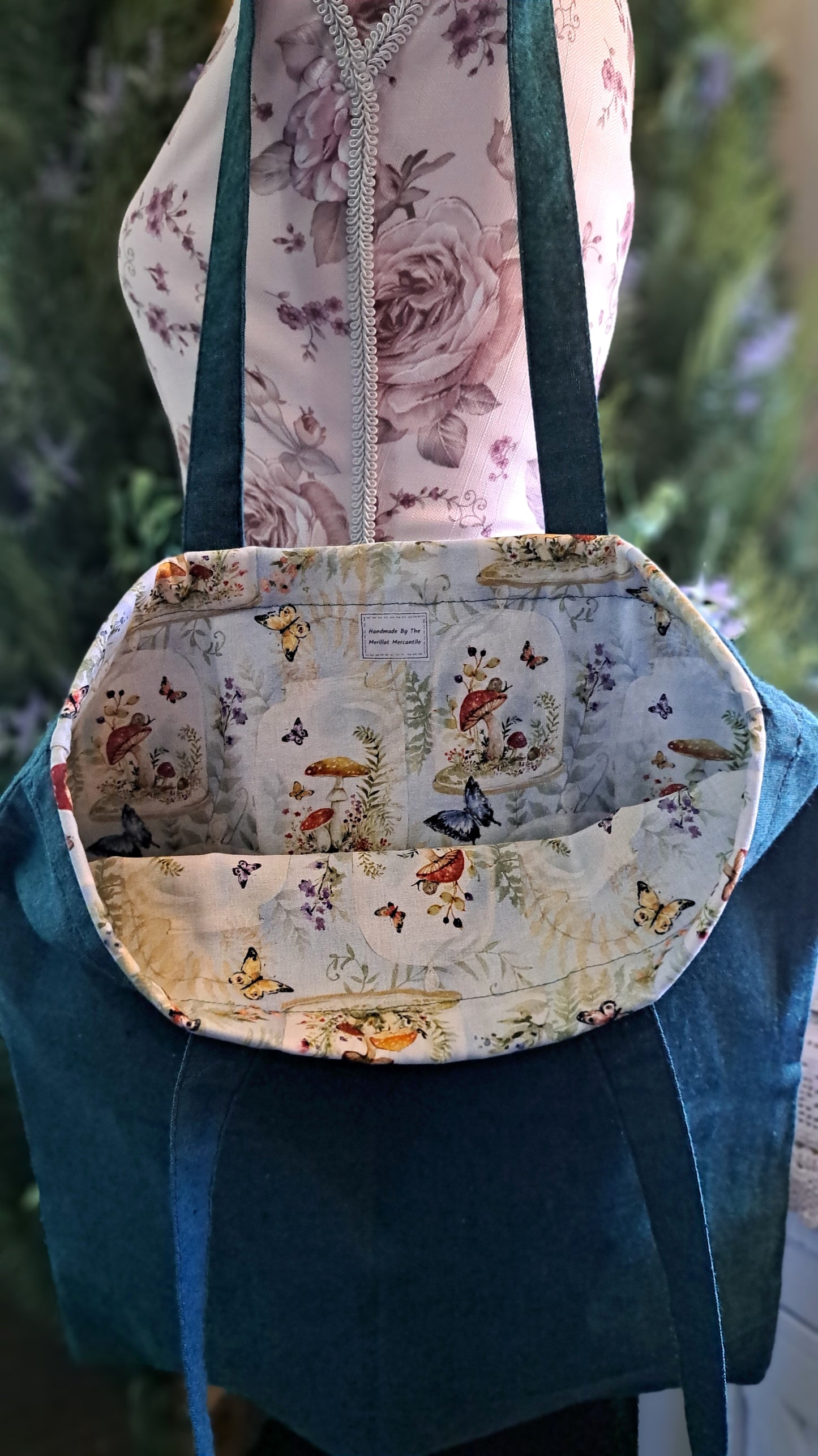 Emerald Green Mushroom Tote Bag