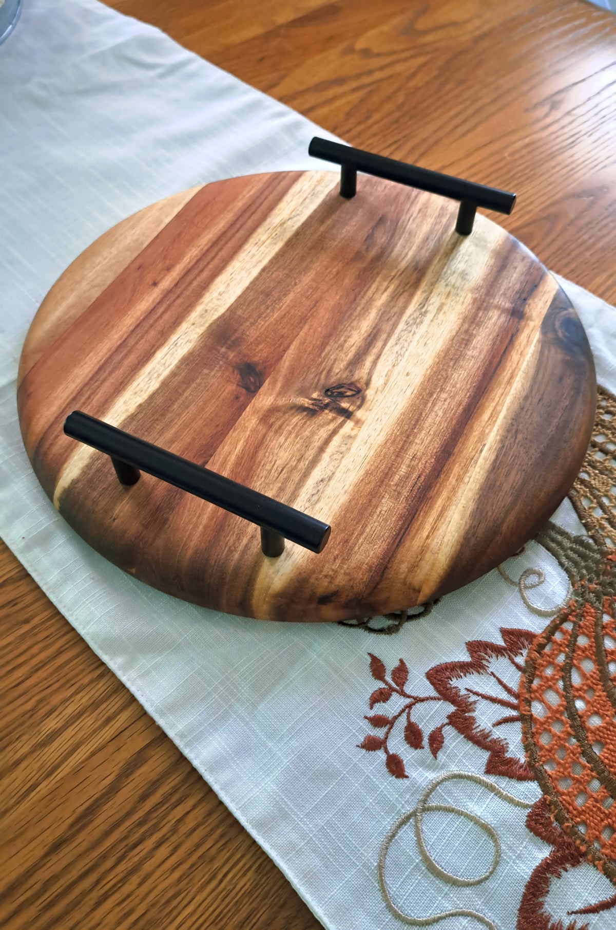 Acacia Wood Serving Tray (Round)
