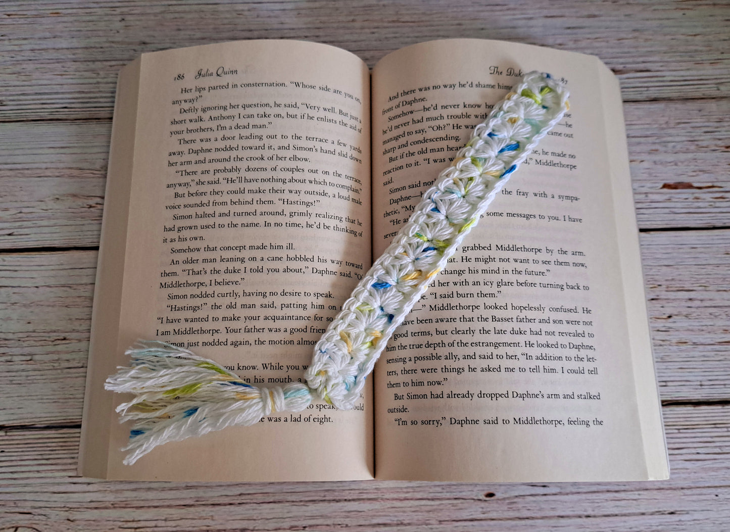 Crochet Spring Rain Bookmark