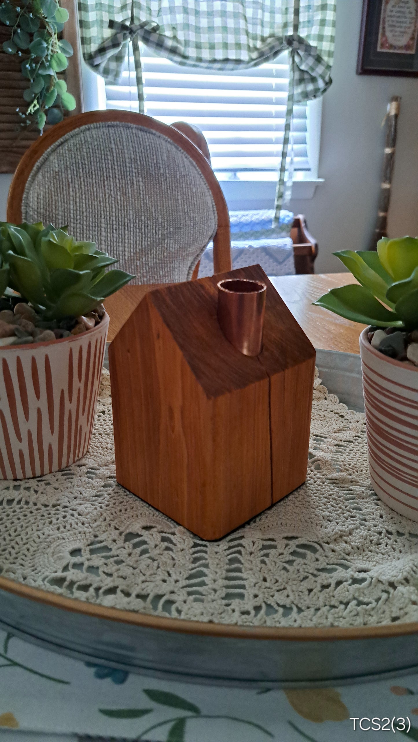 Copper Chimney Candle Cottage Traditional Cherry TCS2