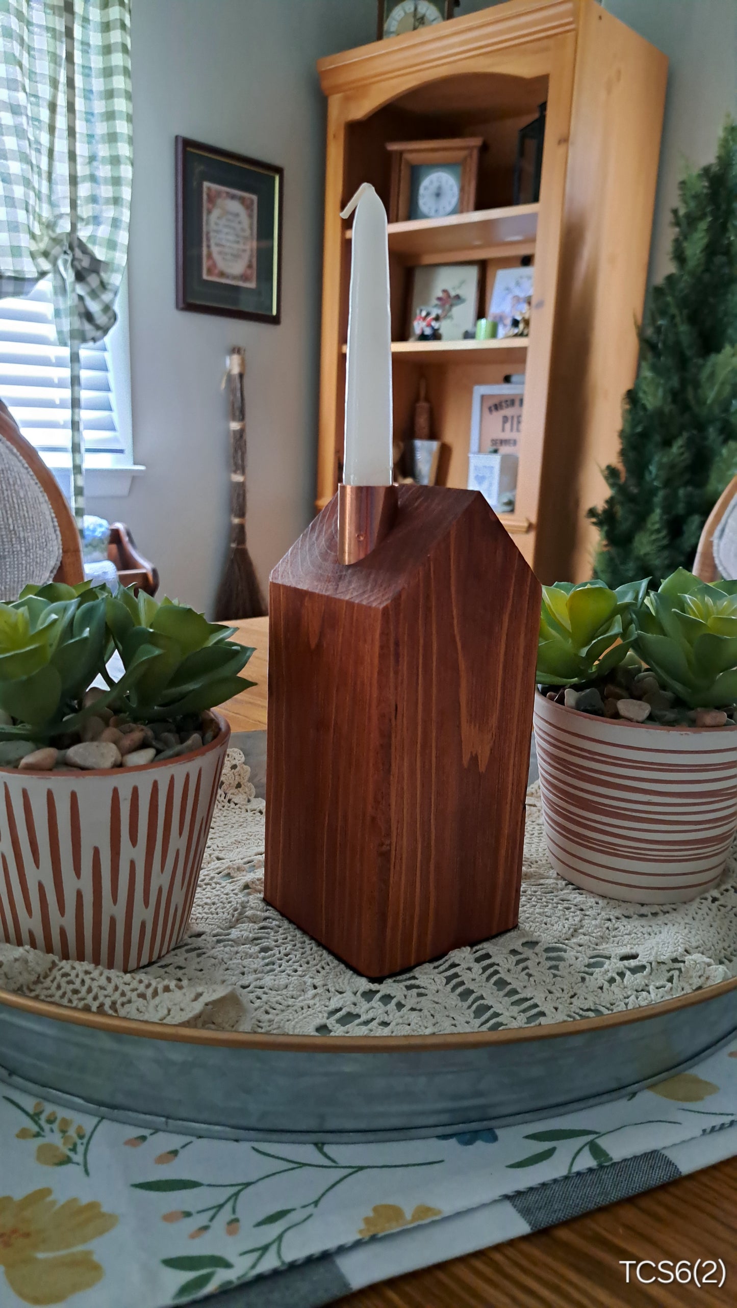 Copper Chimney Candle Cottage Traditional Cherry TCS6