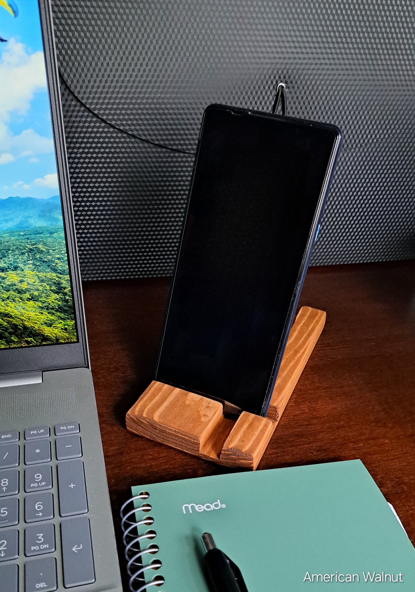 Wood Phone & Tablet Holder American Walnut