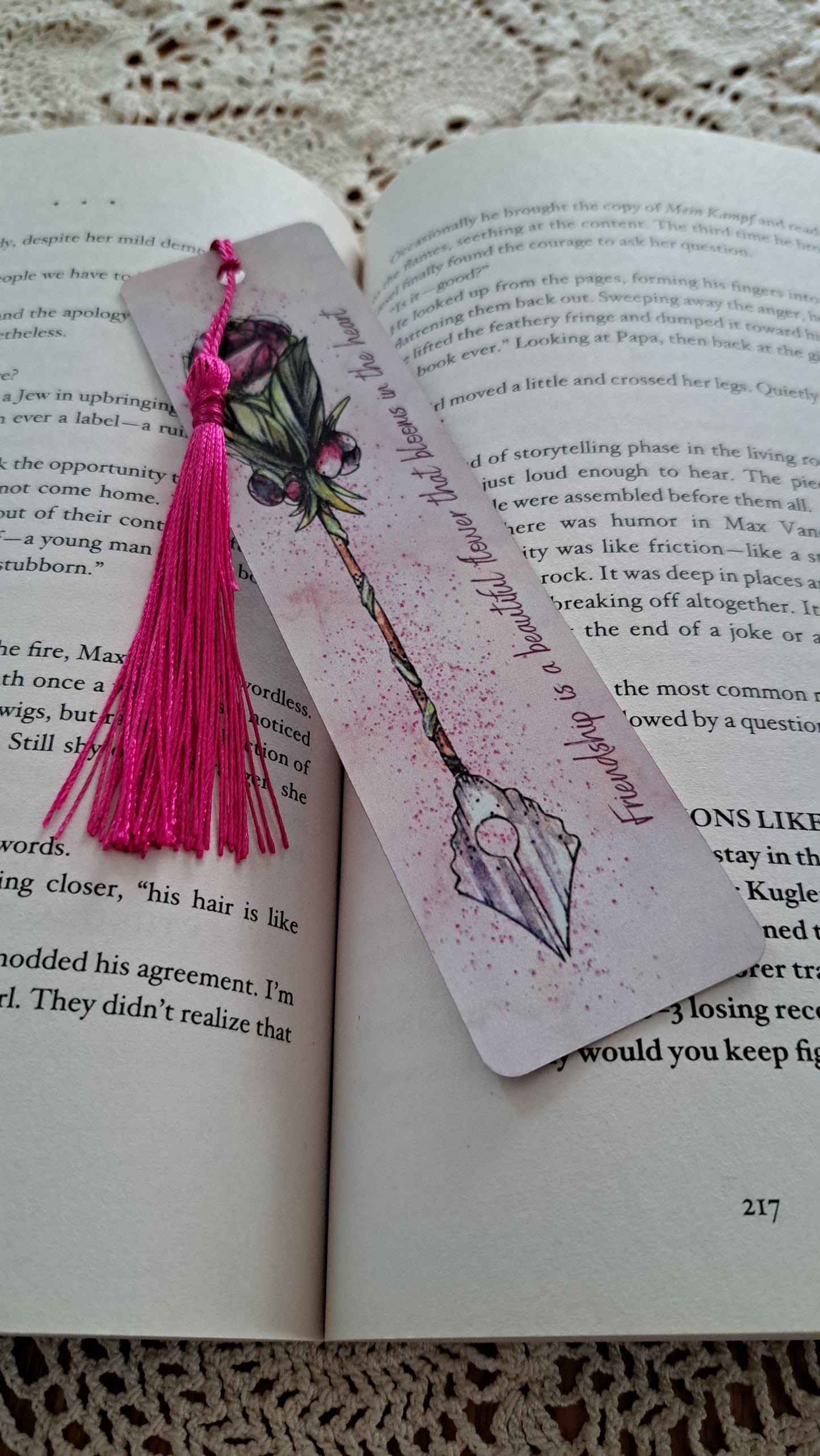 Metal Friendship Is A Beautiful Flower That Blooms In The Heart Bookmark
