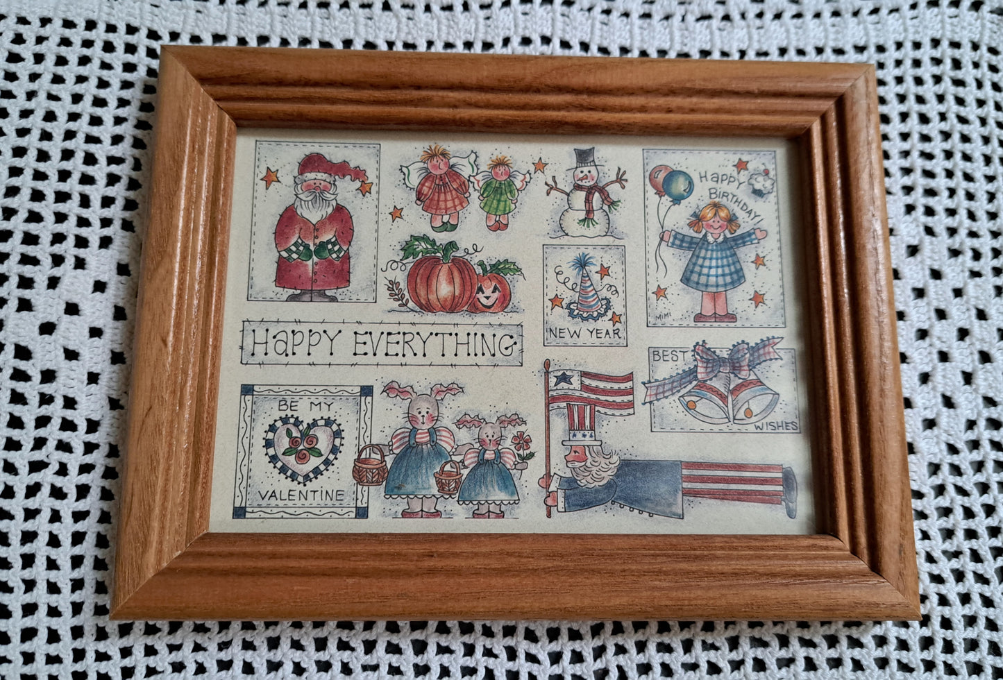 Primitive Framed Art-Happy Everything