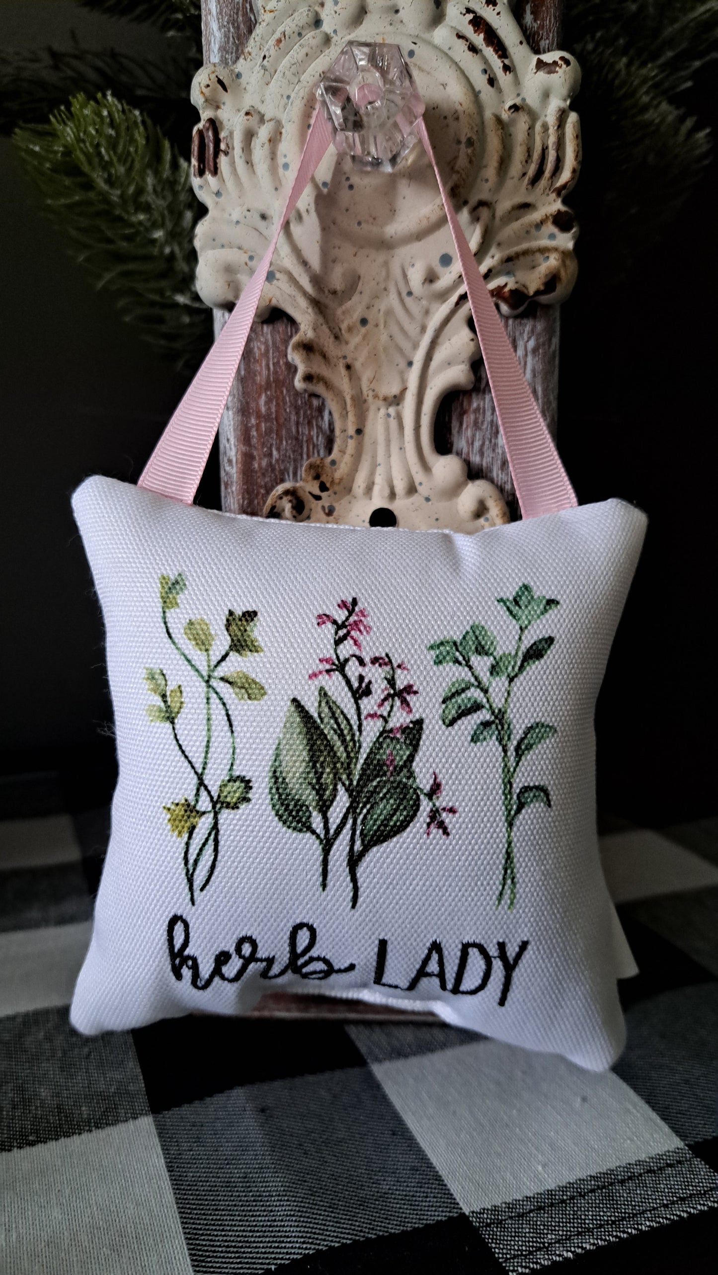 Door Hanging Pillow-Herb Lady