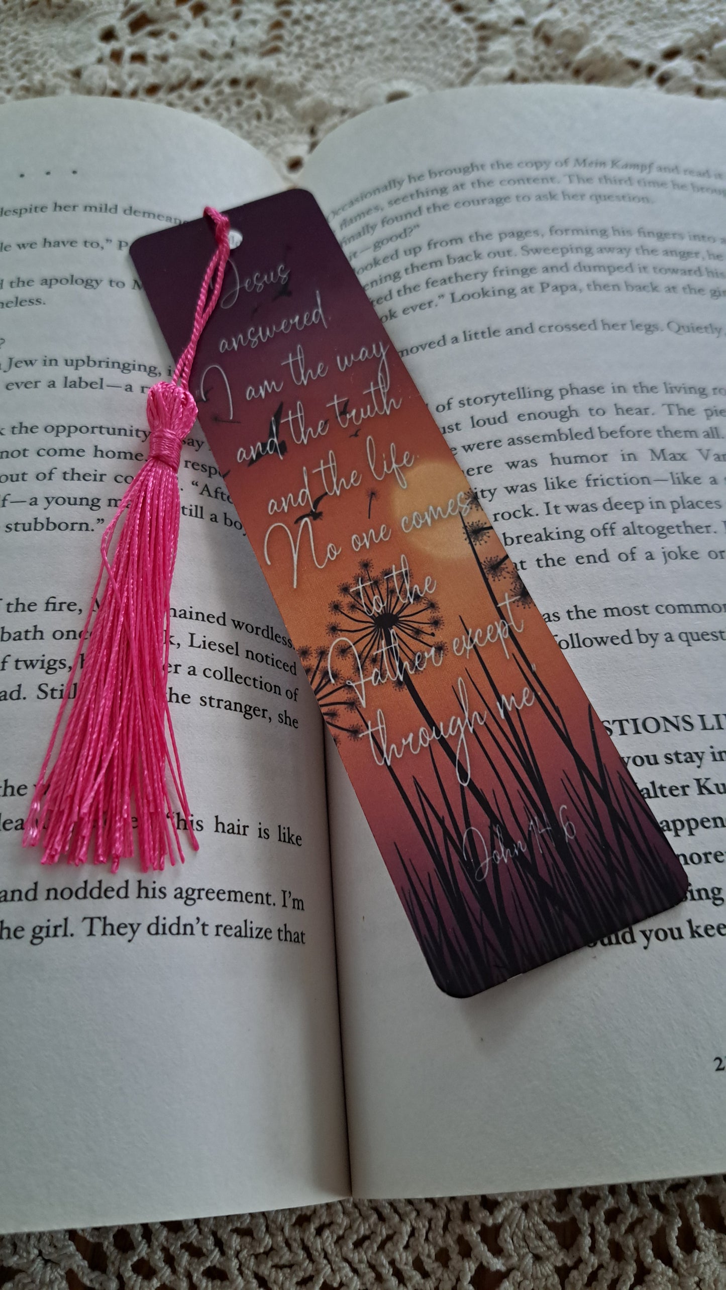 Metal Sunset Bookmark Scripture John 14:6
