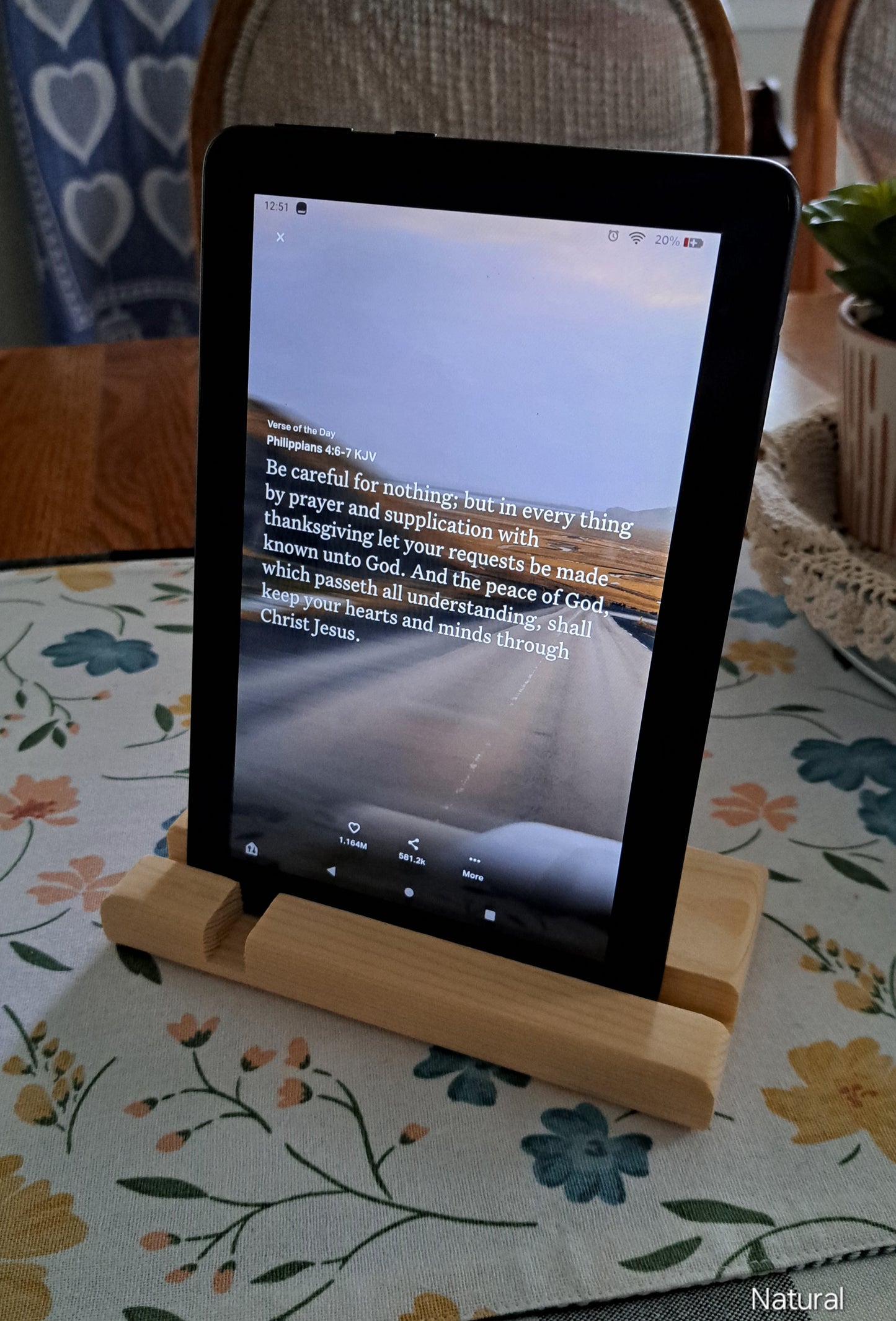 Wood Phone & Tablet Holder Natural