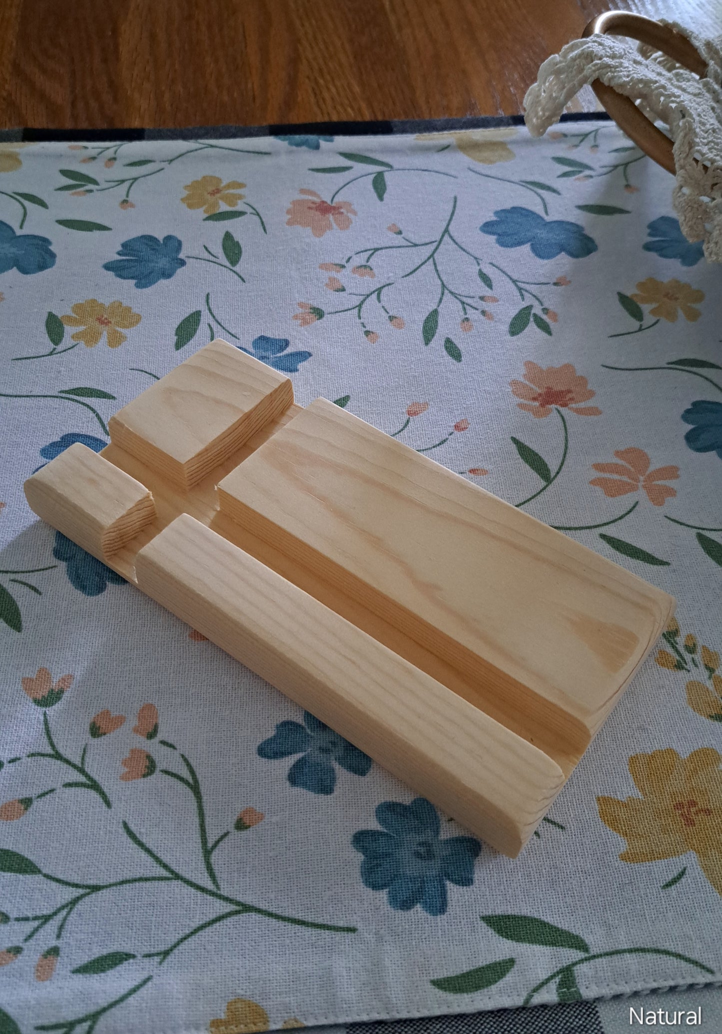 Wood Phone & Tablet Holder Natural