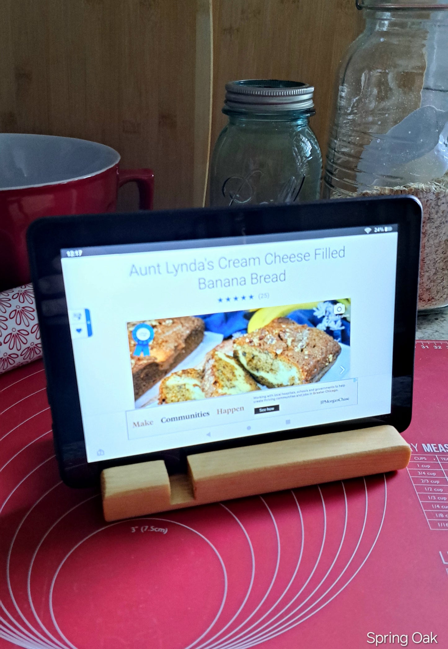 Wood Phone & Tablet Holder Spring Oak