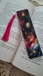 Metal Galaxy Bookmark With Deep Fuchsia Tassel