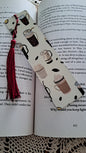 Metal Coffee Styles With Burgundy Bookmark