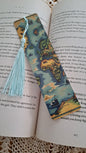 Metal Old World Bookmark With Light Blue Tassel