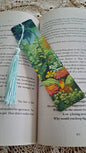 Metal Forest Foliage With Teal Tassel Bookmark