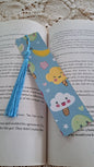 Metal Kawaii Bookmark With Neon Blue Tassel