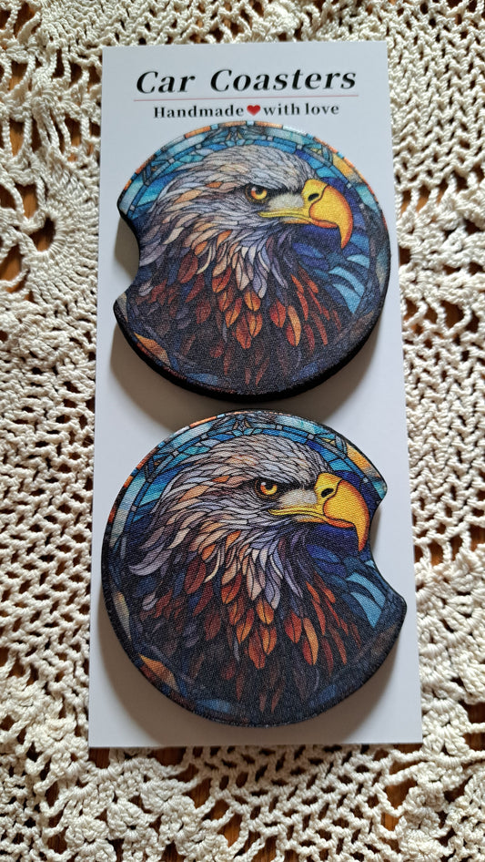 Car Coaster Stained Glass Eagle 2
