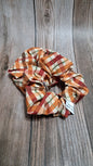 Thick Stripe Autumn Plaid Scrunchie Set of 2