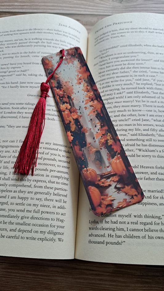 Autumn Scene 15 Page Marker (burgundy)