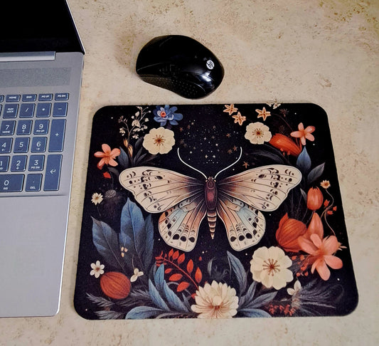 Night Floral Moth Neoprene Pad