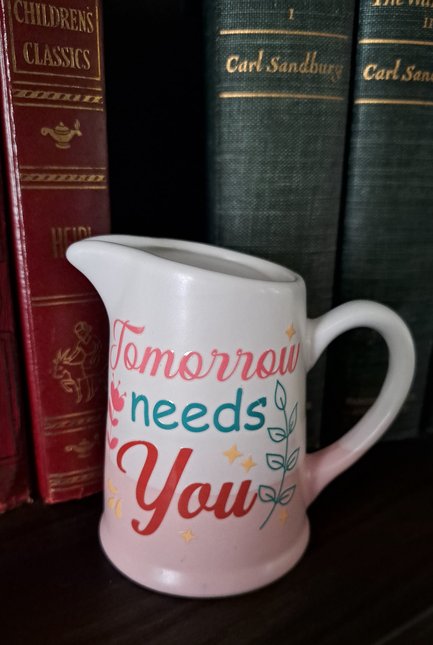 Ombre Pink & White Decor Pitcher-Tomorrow Needs You