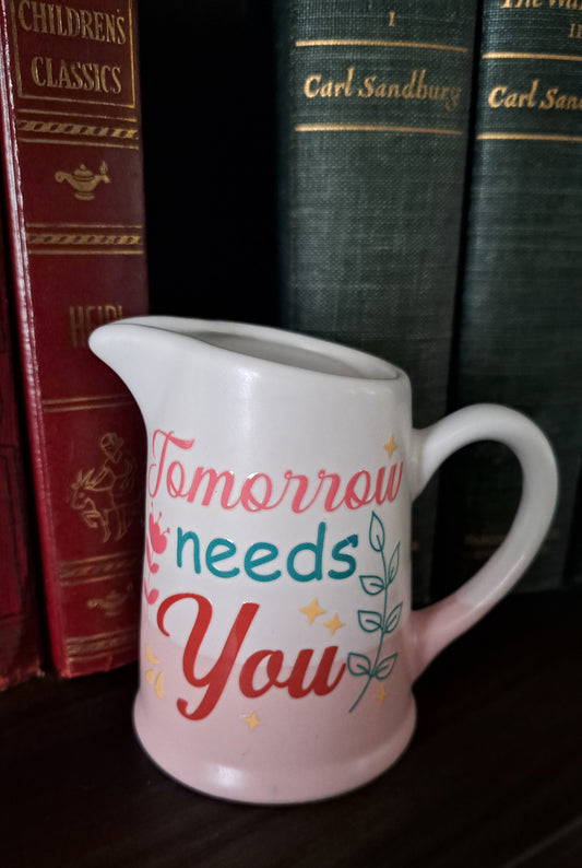 Ombre Pink & White Decor Pitcher-Tomorrow Needs You