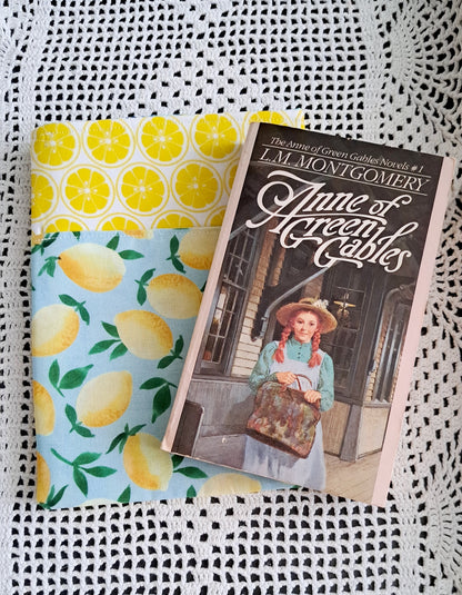 Kindle-Book-Tablet Sleeve Teal/White Lemons with Teal Floral