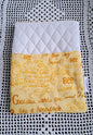 Kindle-Book-Tablet Sleeve White Quilt and Honey Bee