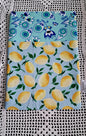 Kindle-Book-Tablet Sleeve Teal Floral and Teal Lemons