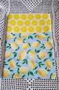 Kindle-Book-Tablet Sleeve Teal Lemons and Floral