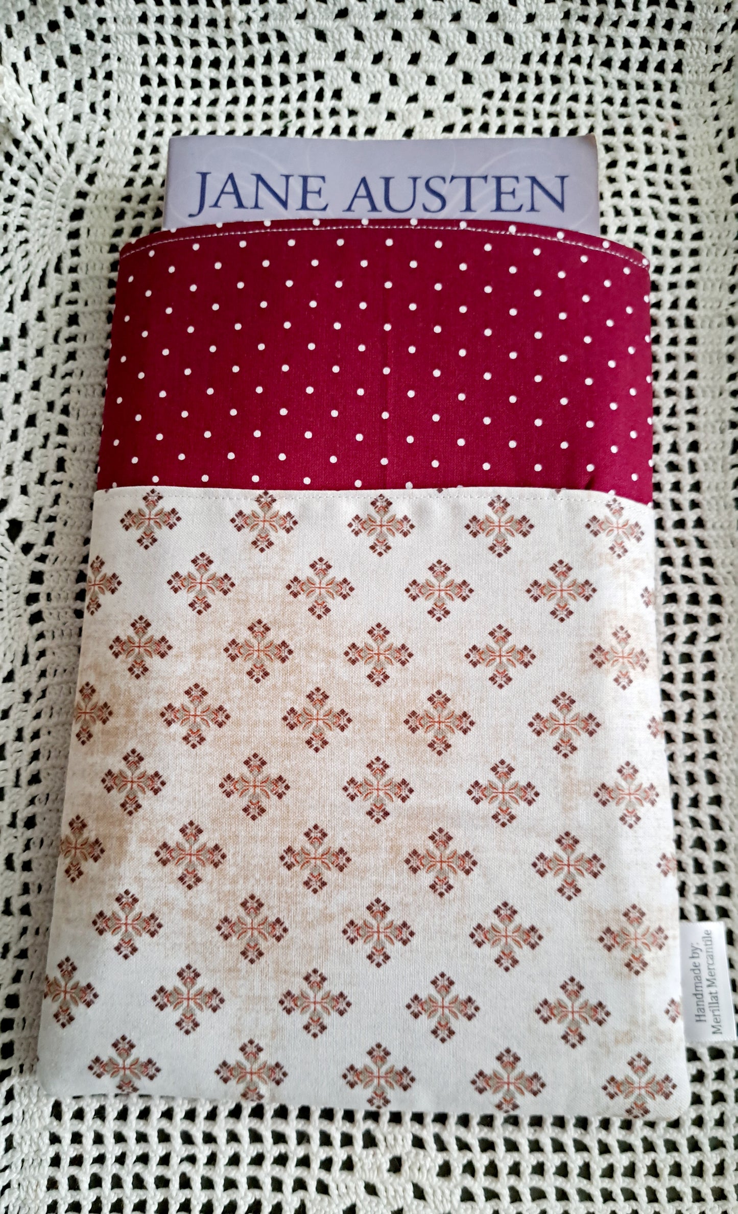 Kindle-Book-Tablet Sleeve Cross & Dots