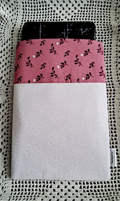Kindle-Book-Tablet Sleeve Rose, Daisy & Dots