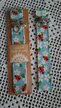 Cotton Daisies and Ladybugs Key Wristlet with Ladybug charm