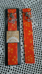 Cotton Orange with Yellow Poppy Key Wristlet with Butterfly Charm