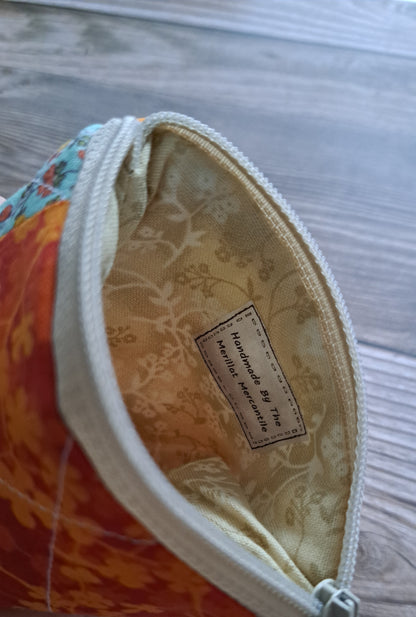 Autumn Patchwork Quilted Zipper Pouch 2