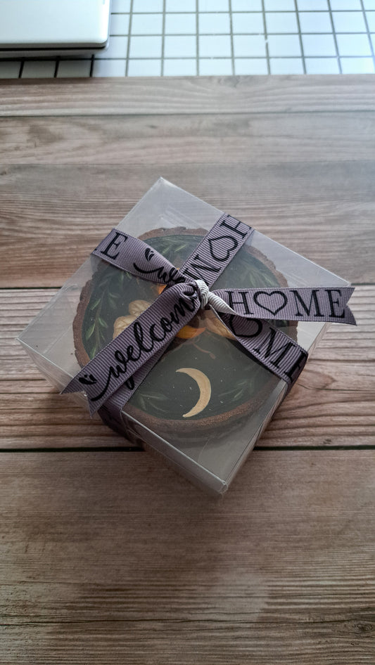 Hand Painted Coasters set of 4