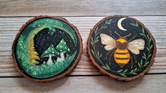 Hand Painted Coasters set of 4